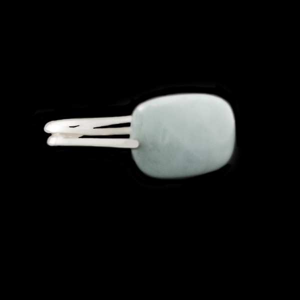 Aquamarine Large bead Wrapped Ring in Sterling Silver - Finesse Jewelry
