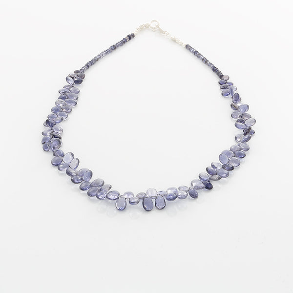 Iolite Briollie beads on a Sterling Clasp - Finesse Jewelry