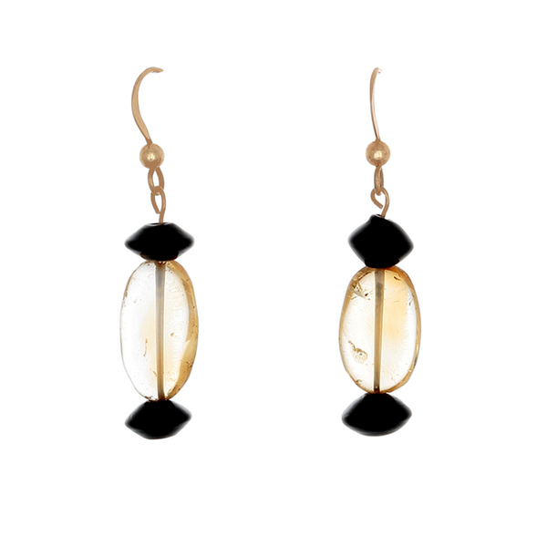 Lemon quartz Earrings on 14k Gold-filled French Hooks - Finesse Jewelry