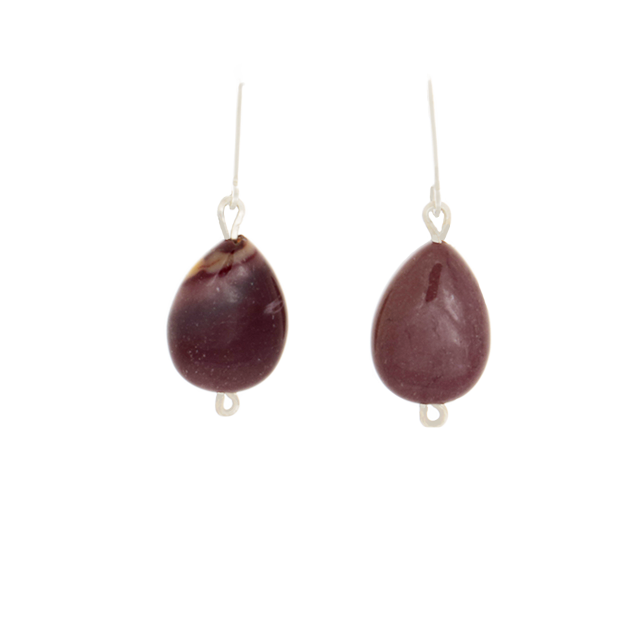 Mookite Teardrop stone Earrings on Sterling Lever Back Ear Wires - Finesse Jewelry