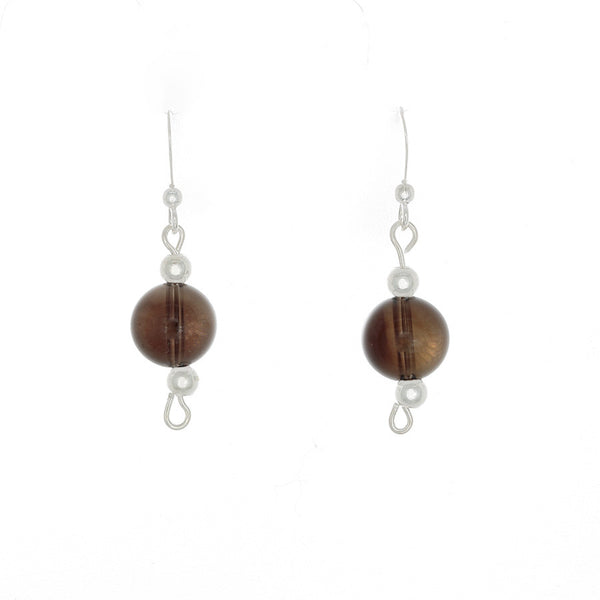 Smokey Quartz Earrings on sterling French Hooks - Finesse Jewelry