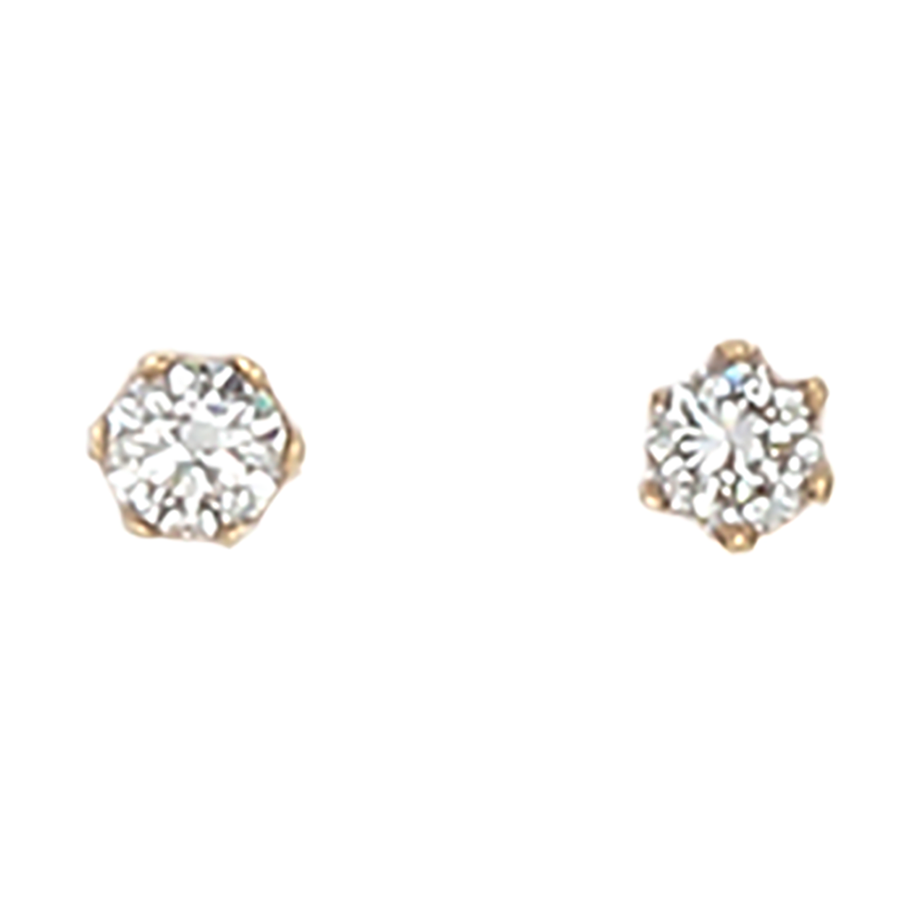 Desert Diamond round stud earrings - 18k gold - 1/2 total carat weight - Finesse Jewelry