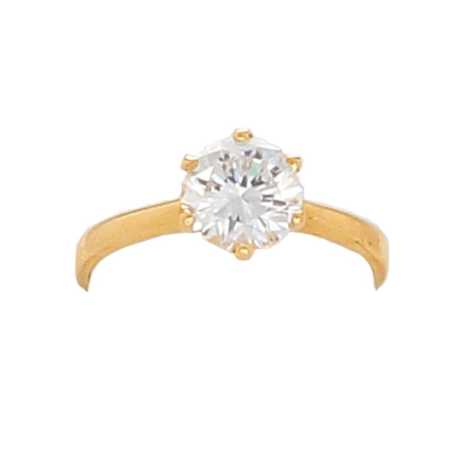 Desert Diamond 1/2 K round solitaire Ring- 18K gold – Finesse