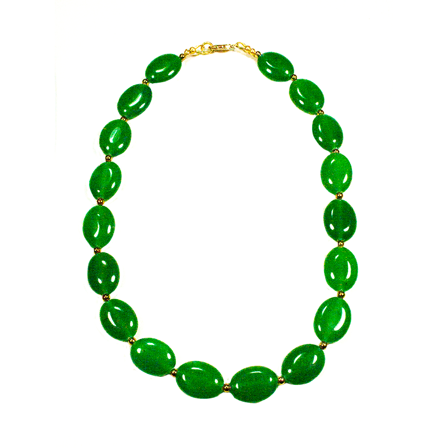 Emerald Agate and Gold-filled 16" Necklace - Finesse Jewelry