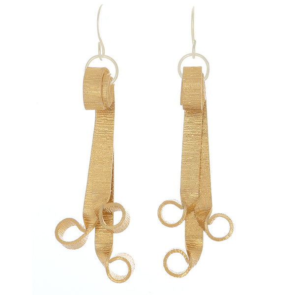 Gold-tone Flair French Hook Earrings - Finesse Jewelry