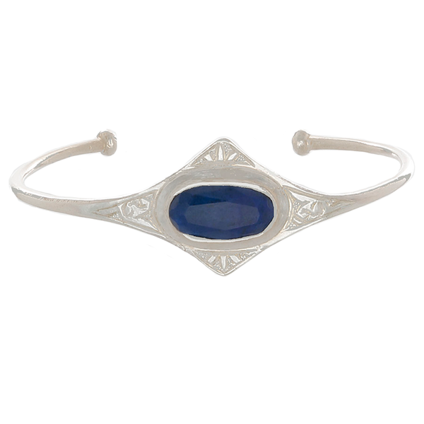 Lapis & Sterling Silver Cuff Bracelet - Finesse Jewelry