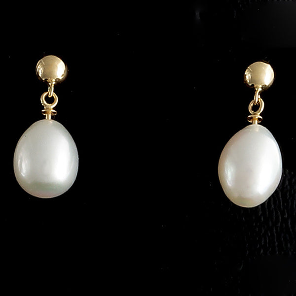 Pearl Teardrop Earrings - 18k solid gold - Finesse Jewelry