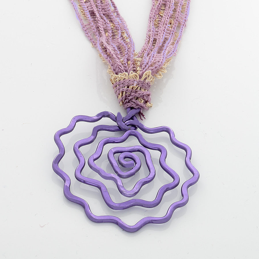 Rose Abstract Pendant necklace - Finesse Jewelry