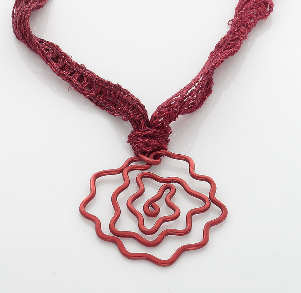 Rose Abstract Pendant necklace - Finesse Jewelry