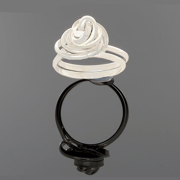 Rose twisted Sterling Silver Ring - Finesse Jewelry