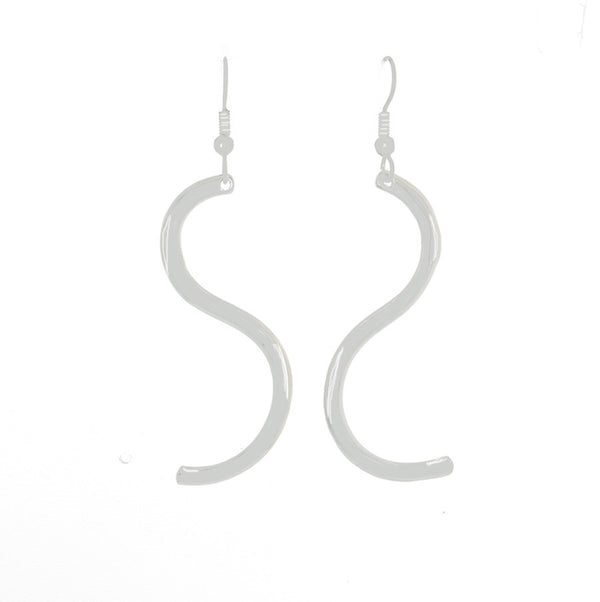 Silver Plated "S" shaped Earrings - Finesse Jewelry