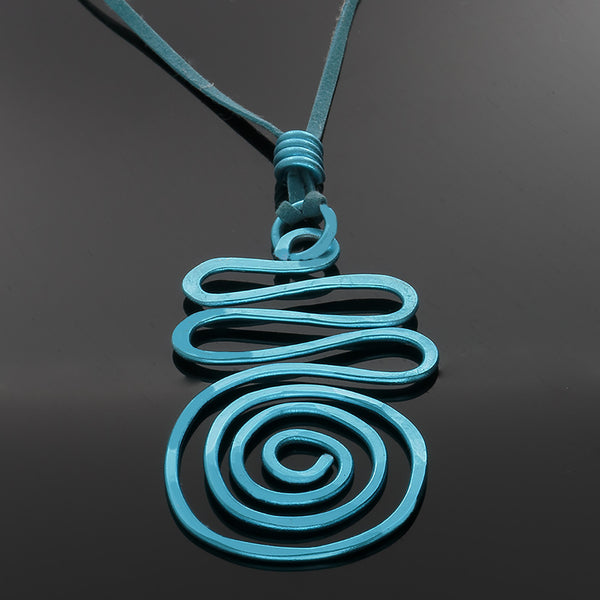 Spiral Wave Abstract necklace (in a variety of colors) - Finesse Jewelry